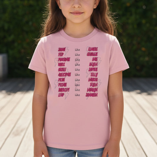 Kids 2026 Adelaide Thunderbirds Netball Team Tee Shirt for Children and Teen Girls