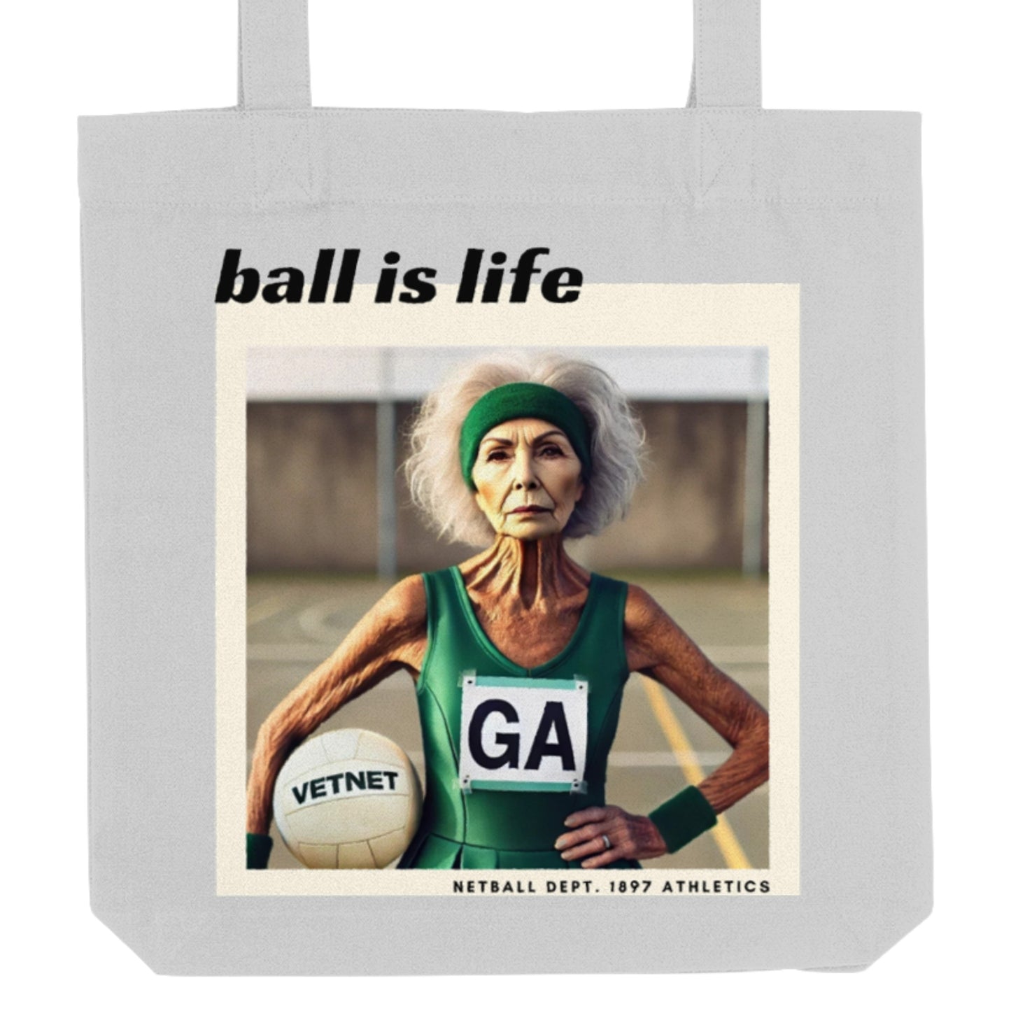 Ball Is Life Netball Slogan Tote Bag Gift