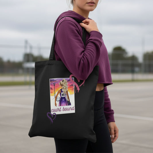 Netball Gifts - Black Graphic Netball Kit Bag