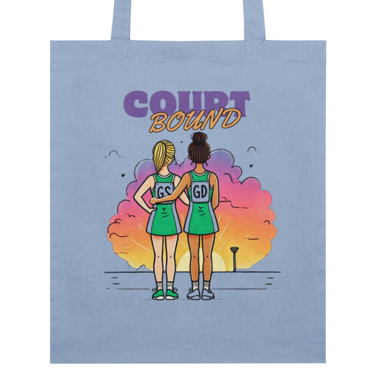 Blue Netball Tote Shopper Bag - Netball Gift