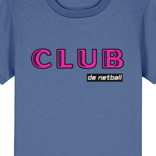 Blue and Pink Netball Tee Shirt For Kids