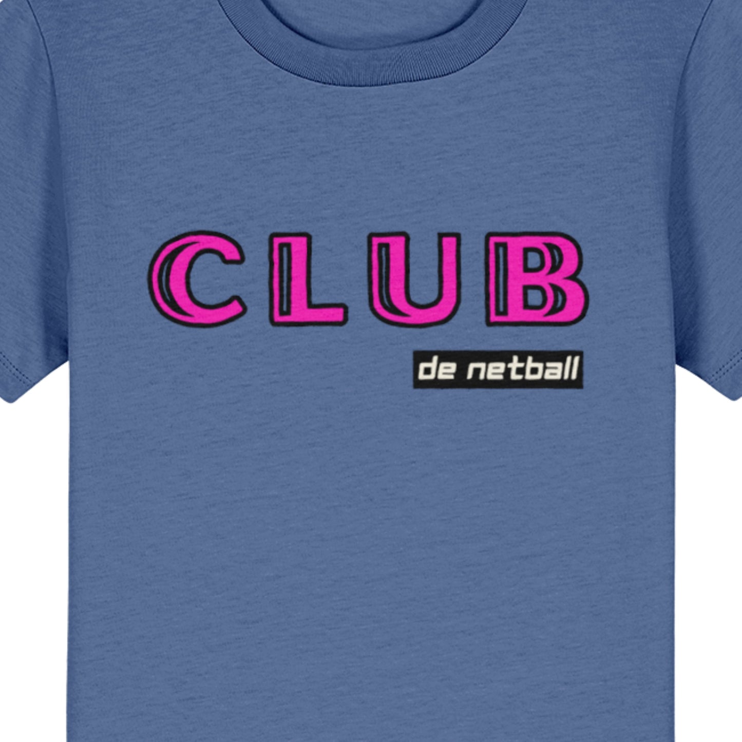 Blue and Pink Netball Tee Shirt For Kids