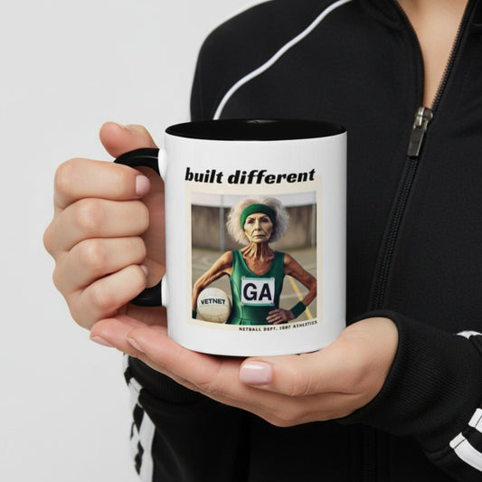 Netball Gifts - Built Different Slogan Mug for Netball Players