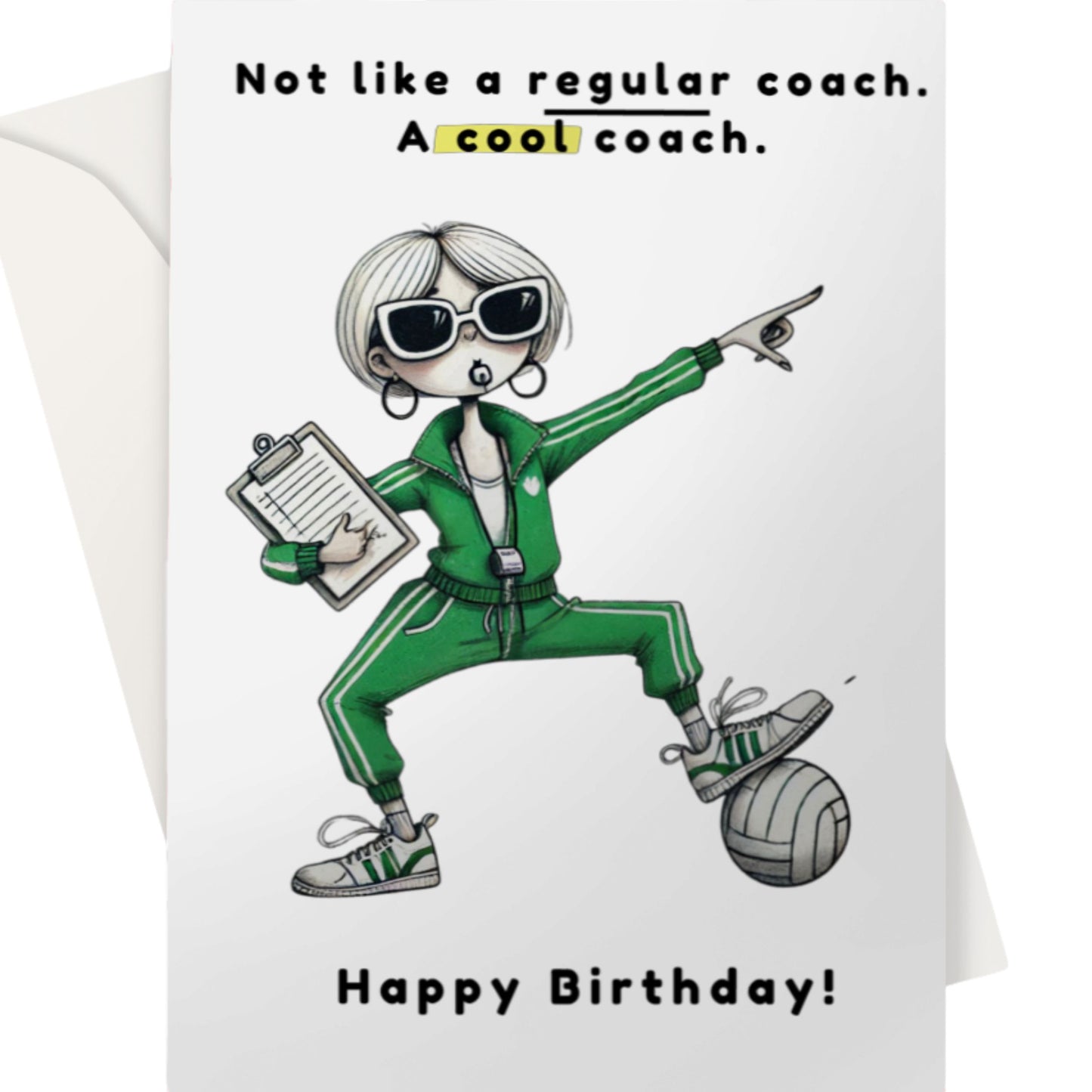 Cool Netball Coach Birthday Card