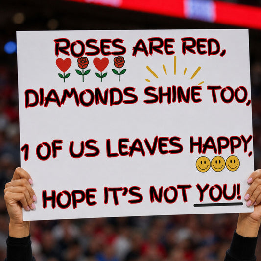 England Netball Funny 2026 Commonwealth Games Supporter Sign