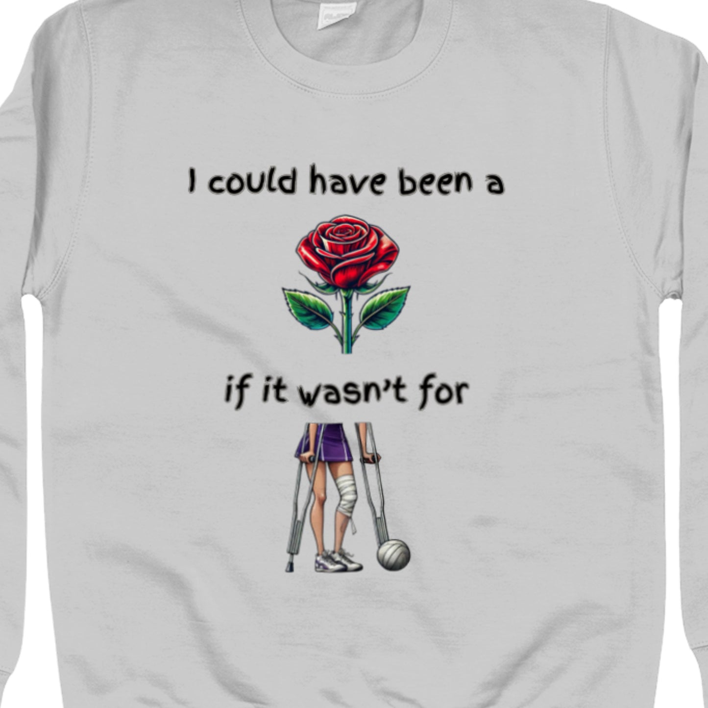 Funny England Roses Netball Jumper Top