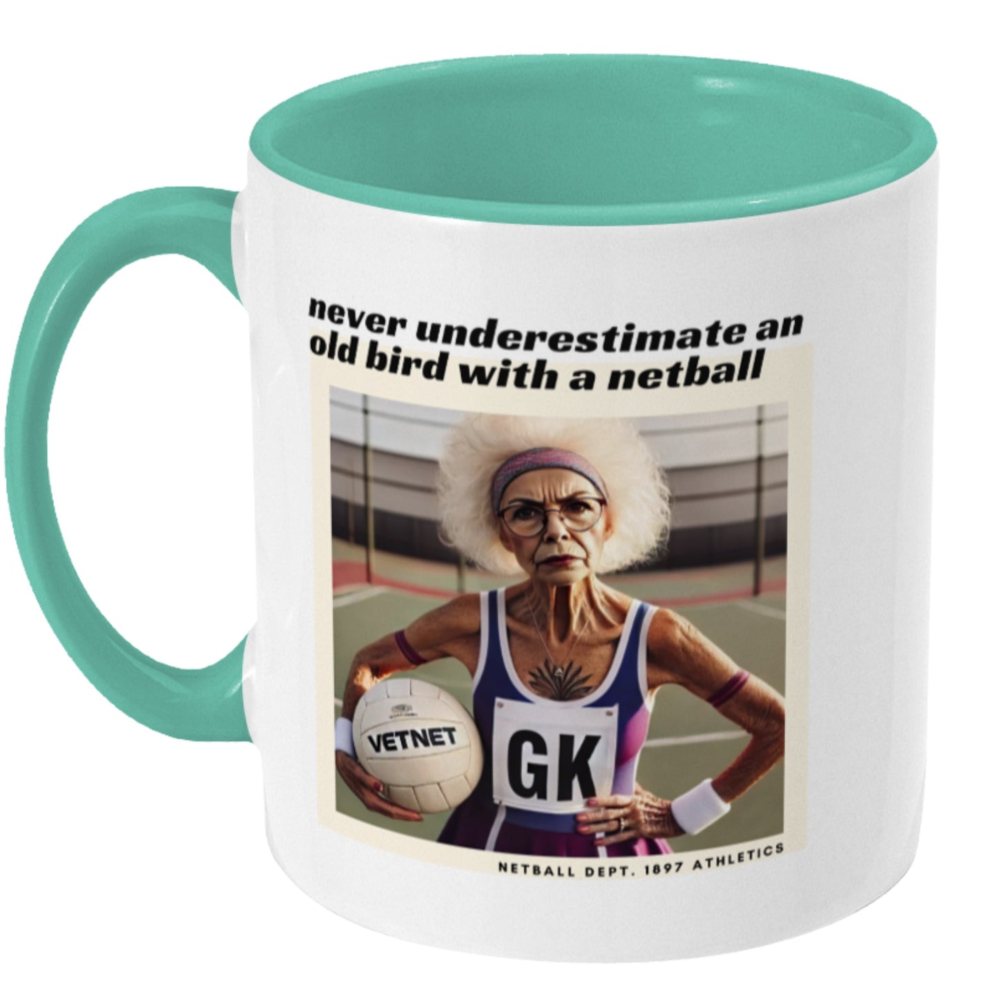 Netball Old Bird Slogan Mug - Funny Netball Gift