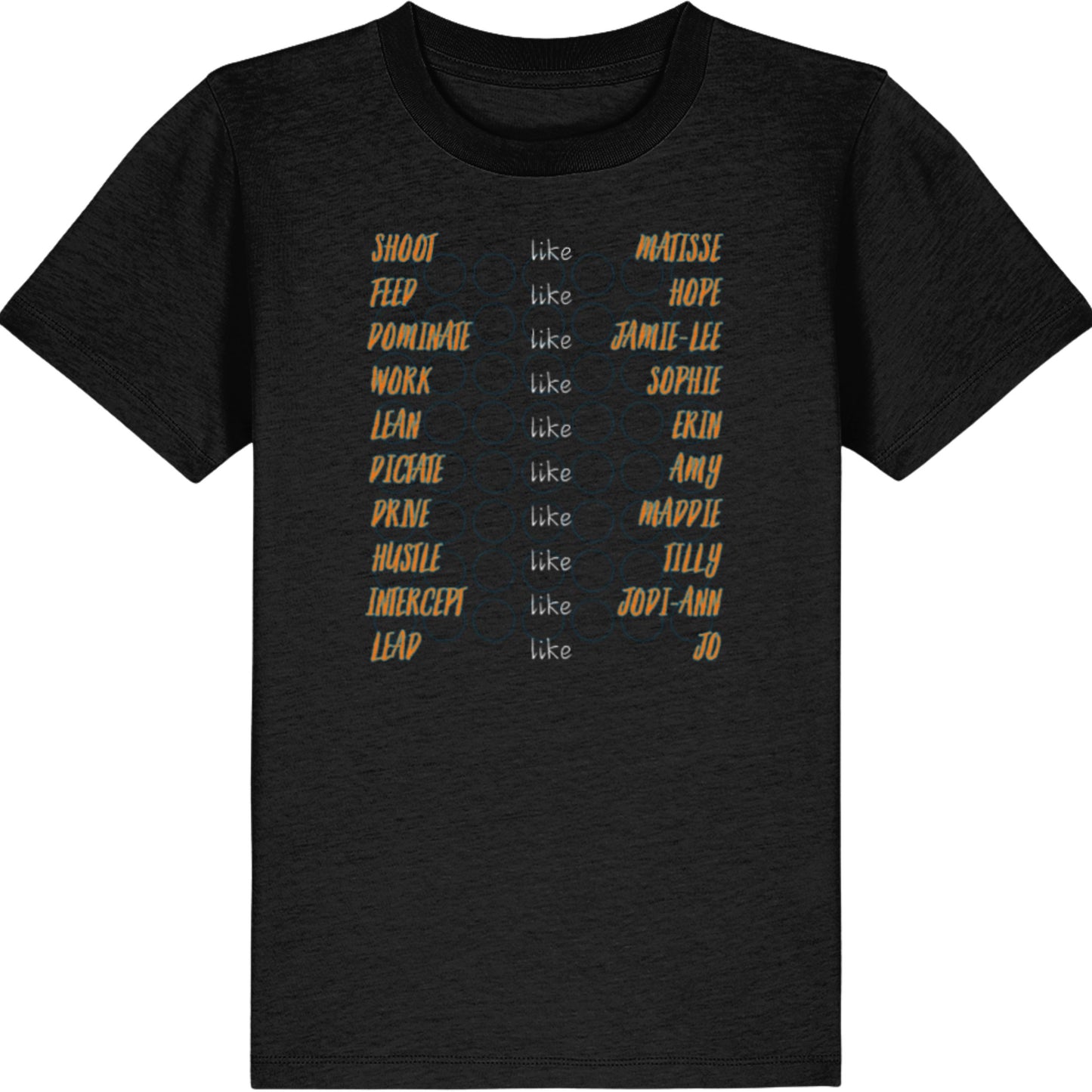 Giants Netball Supporter Kids Tee Shirt Top