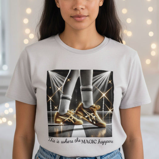 Netball Gifts - Netball Magic Grey Graphic Shirt for Adults