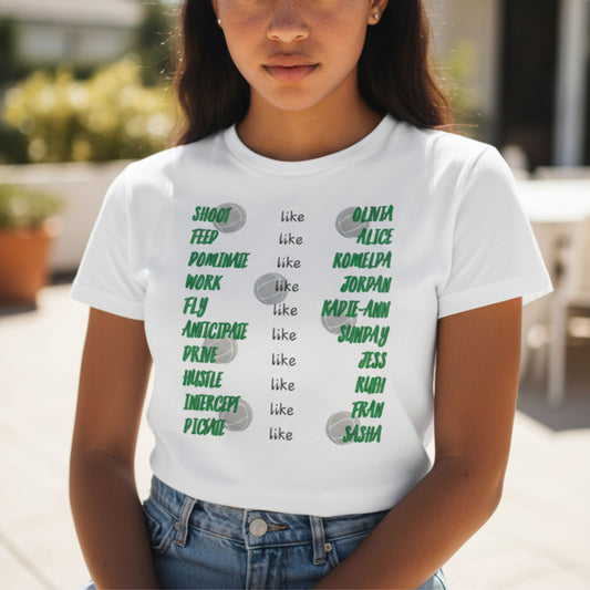 Kids 2026 WC Fever Netball Team Tee Shirt for Children and Teen Girls