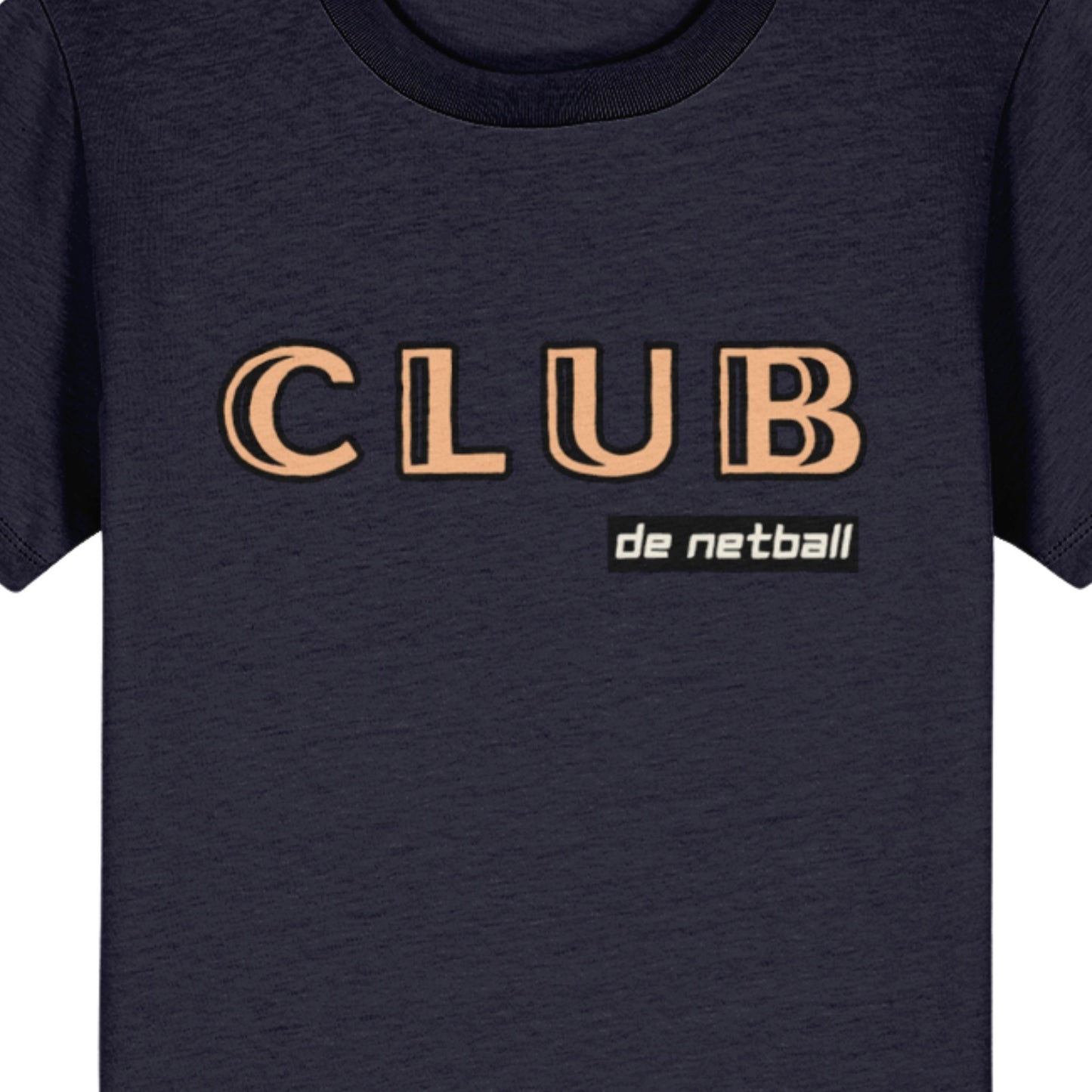 Kids Navy Blue Netball Tee Shirt Gift