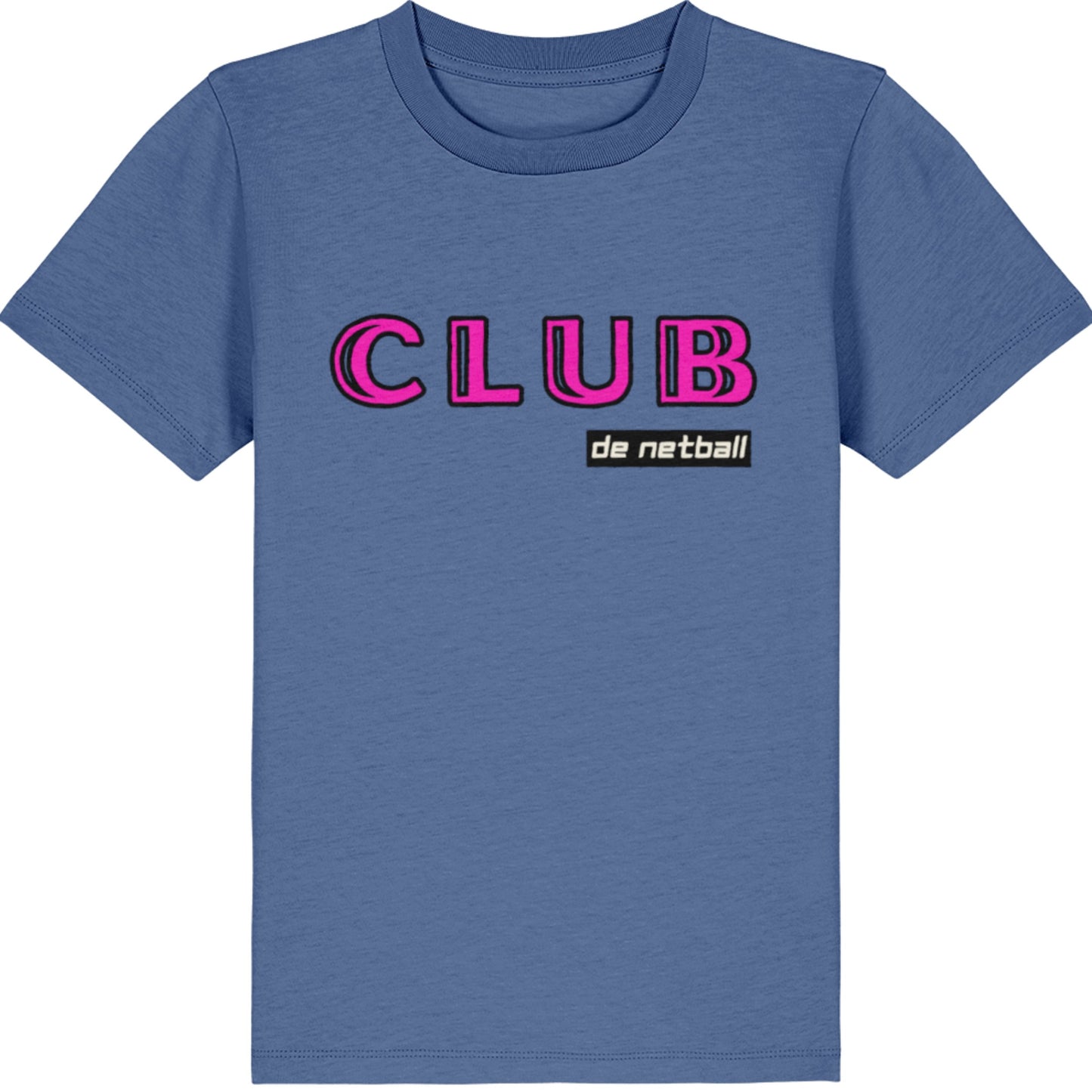 Kids Netball Club T-Shirt - Blue and Pink