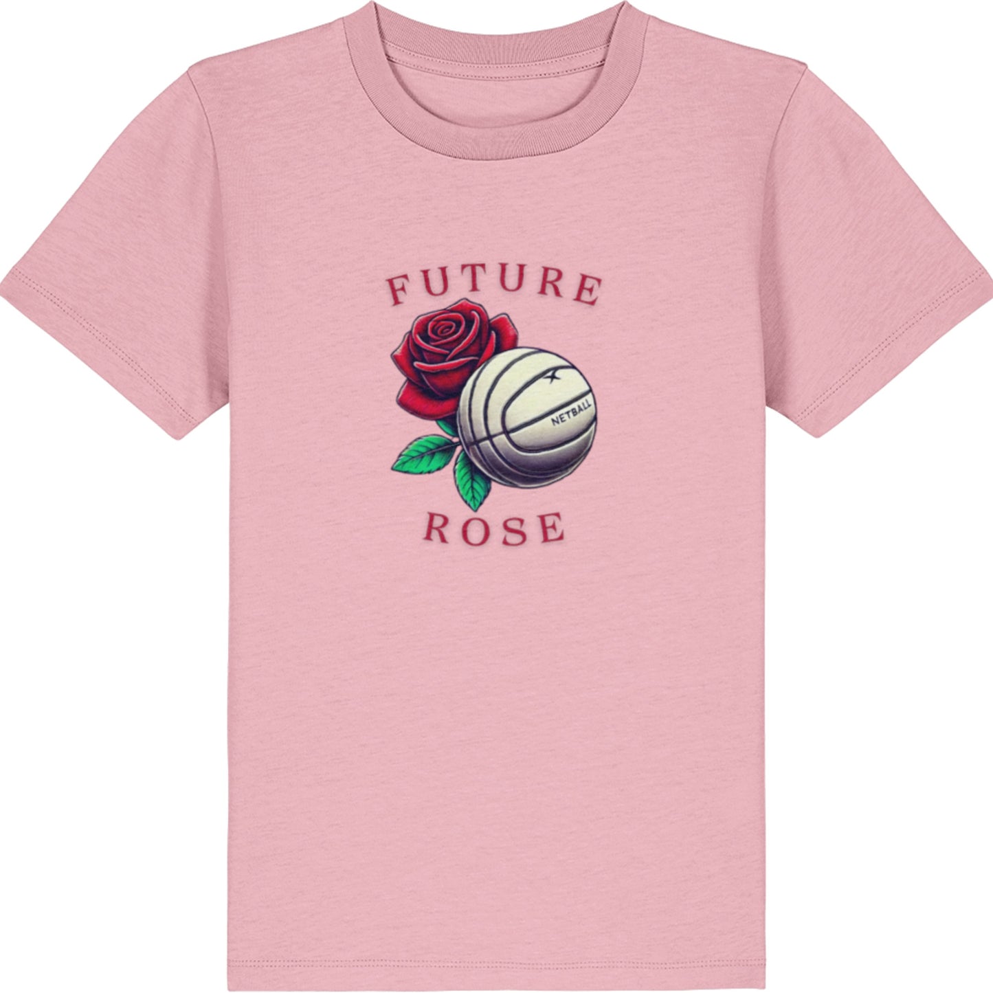 Kids Netball T-Shirt Pink - England Roses