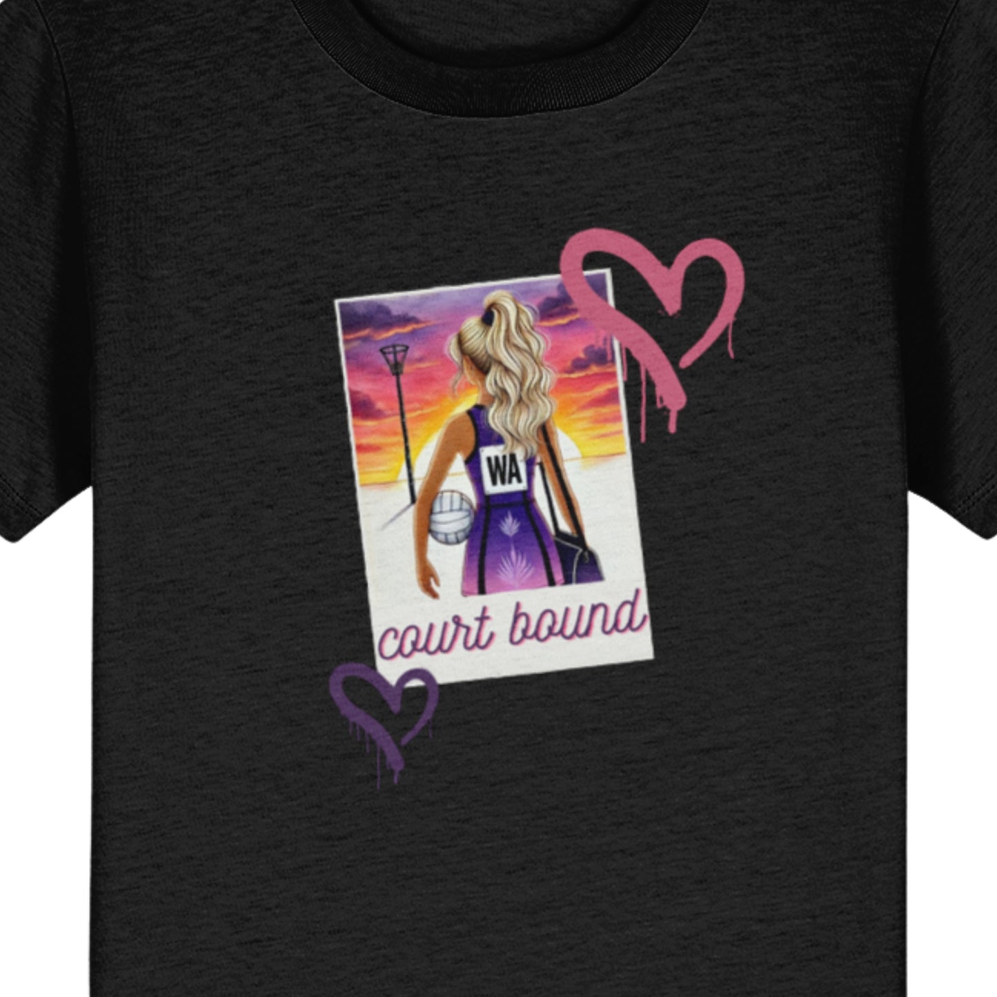 Kids Netball Tee Shirt - Teen Netball Player Gift