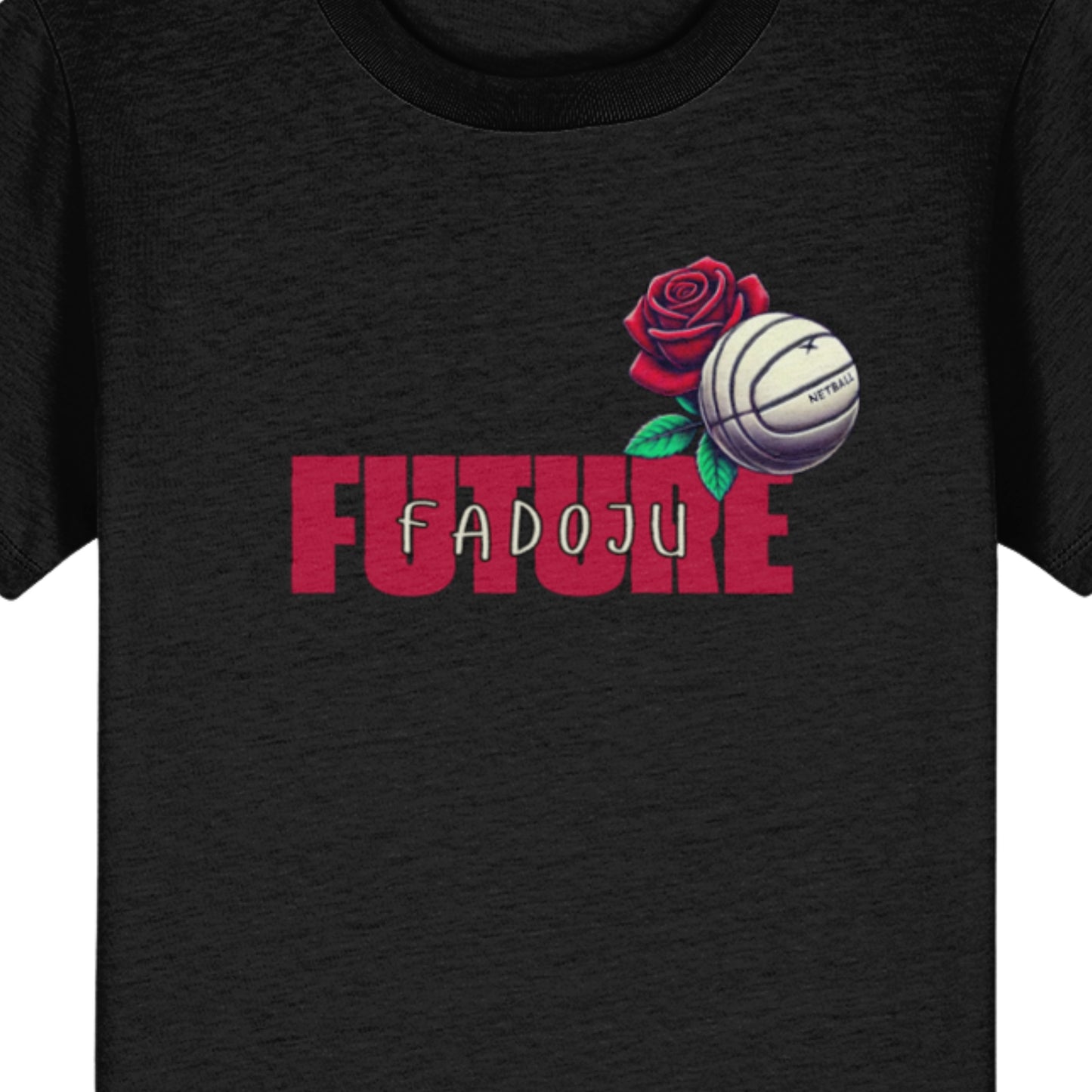 Kids Netball Player Tee - England Roses - Funmi Fadoju