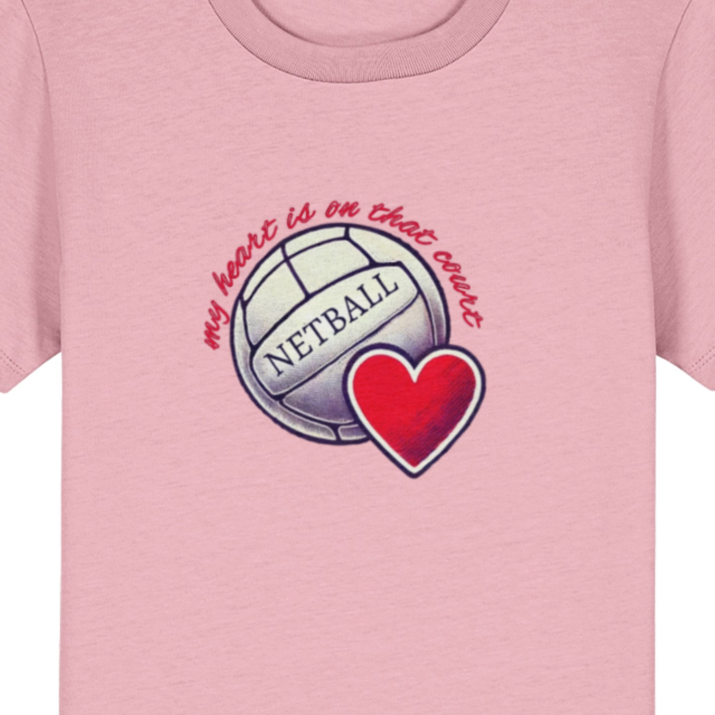 Pink Netball Tee Shirt For Junior Netball Players