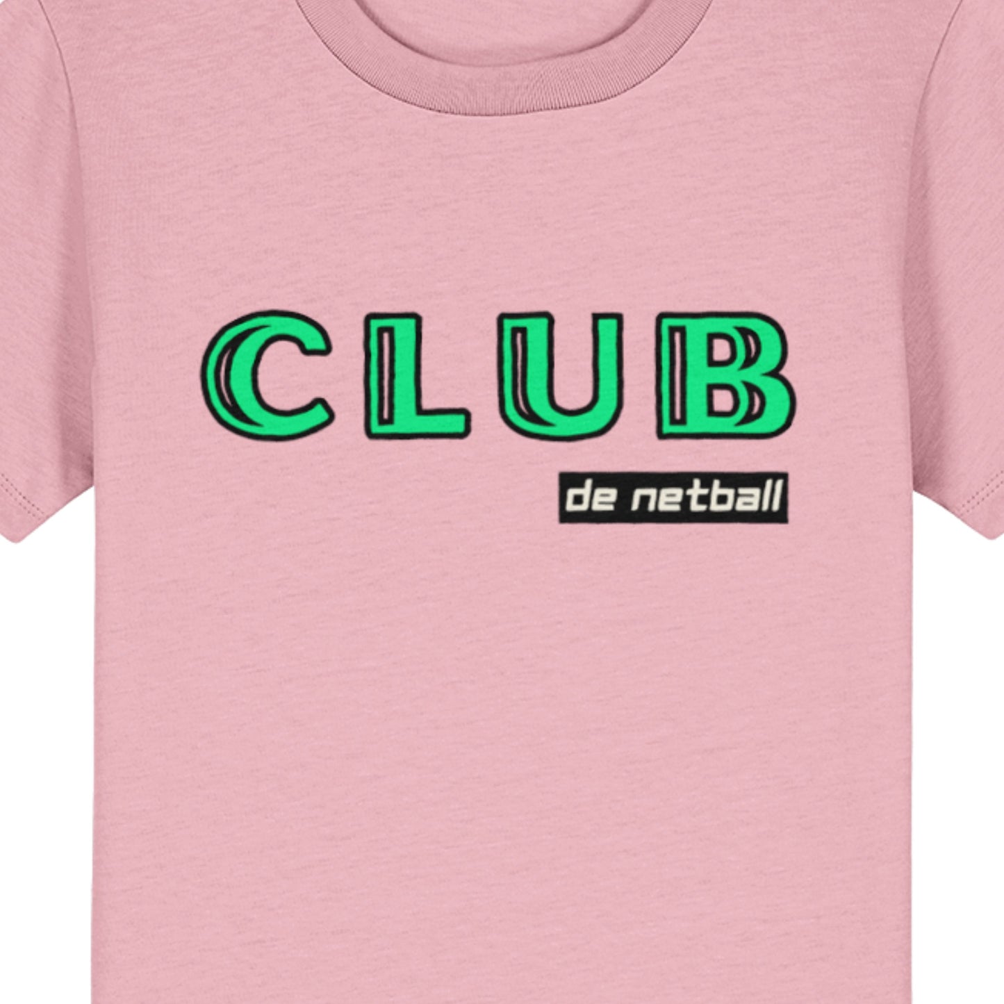 Kids Pink Netball Club Tee Shirt Top