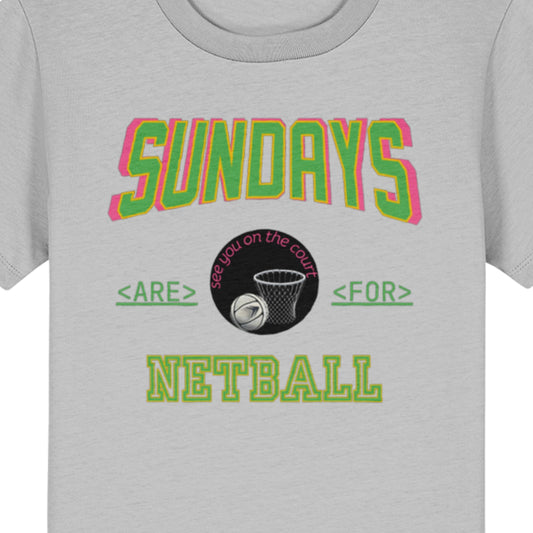Kids Sunday Netball T-Shirt - Junior Netball Player Gift
