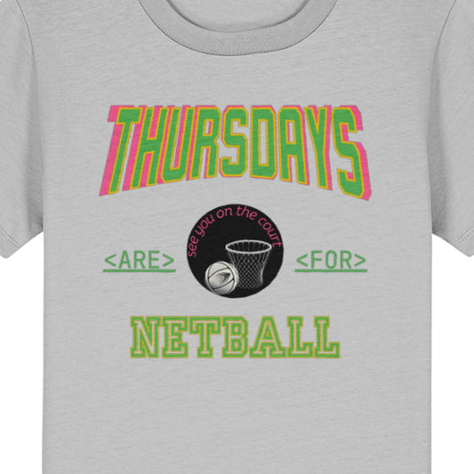 Kids Thursday Netball T-Shirt - Junior Netball Gift