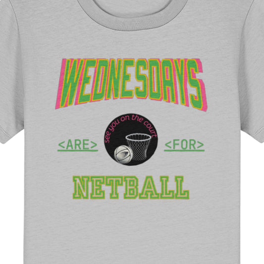 Kids Wednesday Netball T-Shirt - Junior Netball Gift