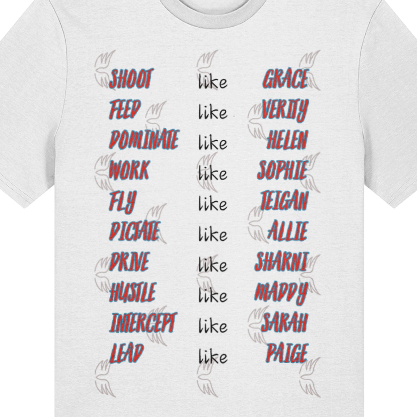 NSW Swifts Netball Team Supporter Tee Shirt Top