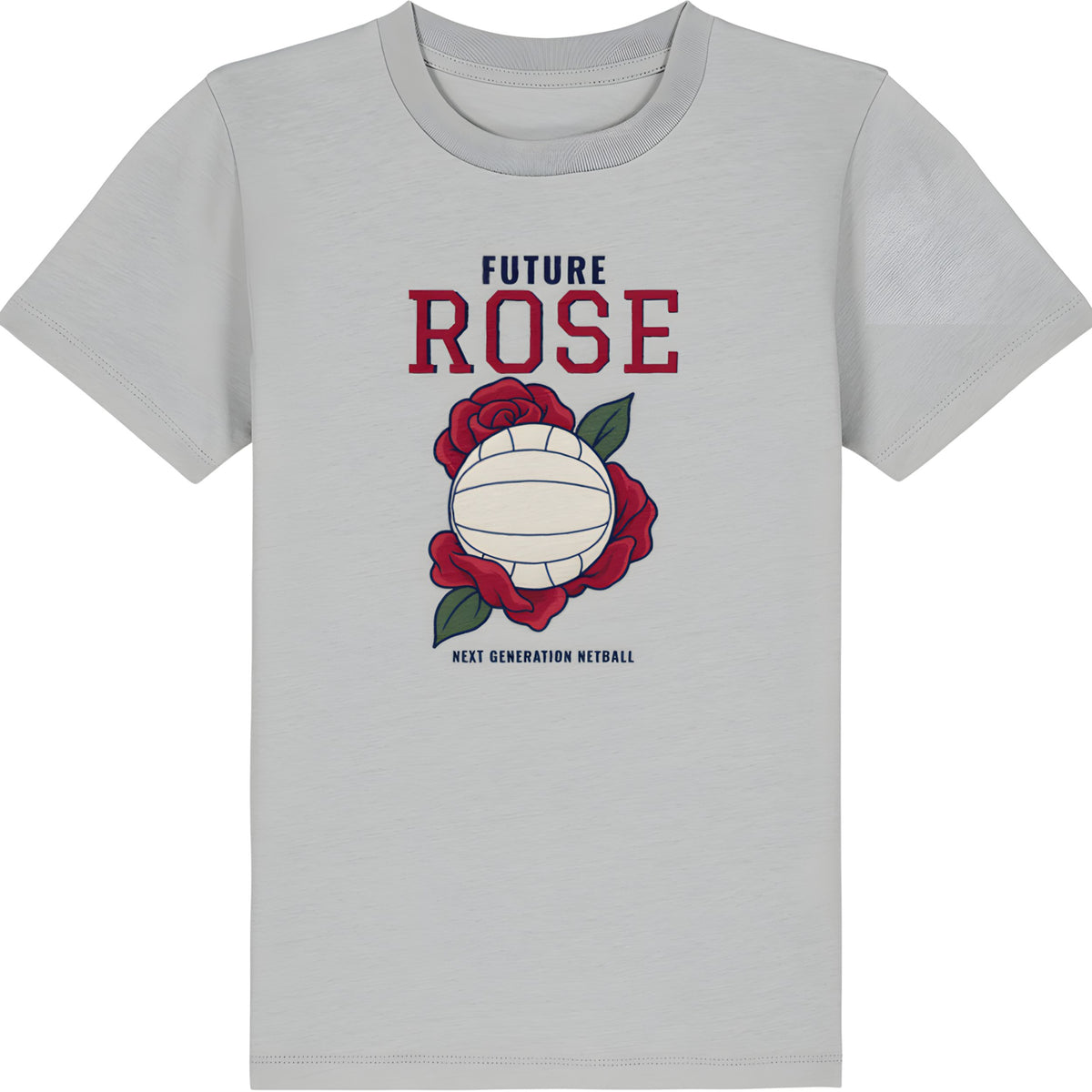 Grey Netball Future Rose T-shirt for Children