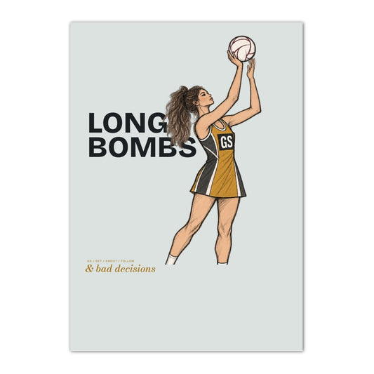 Netball Shooter Poster Print - Long Bombs