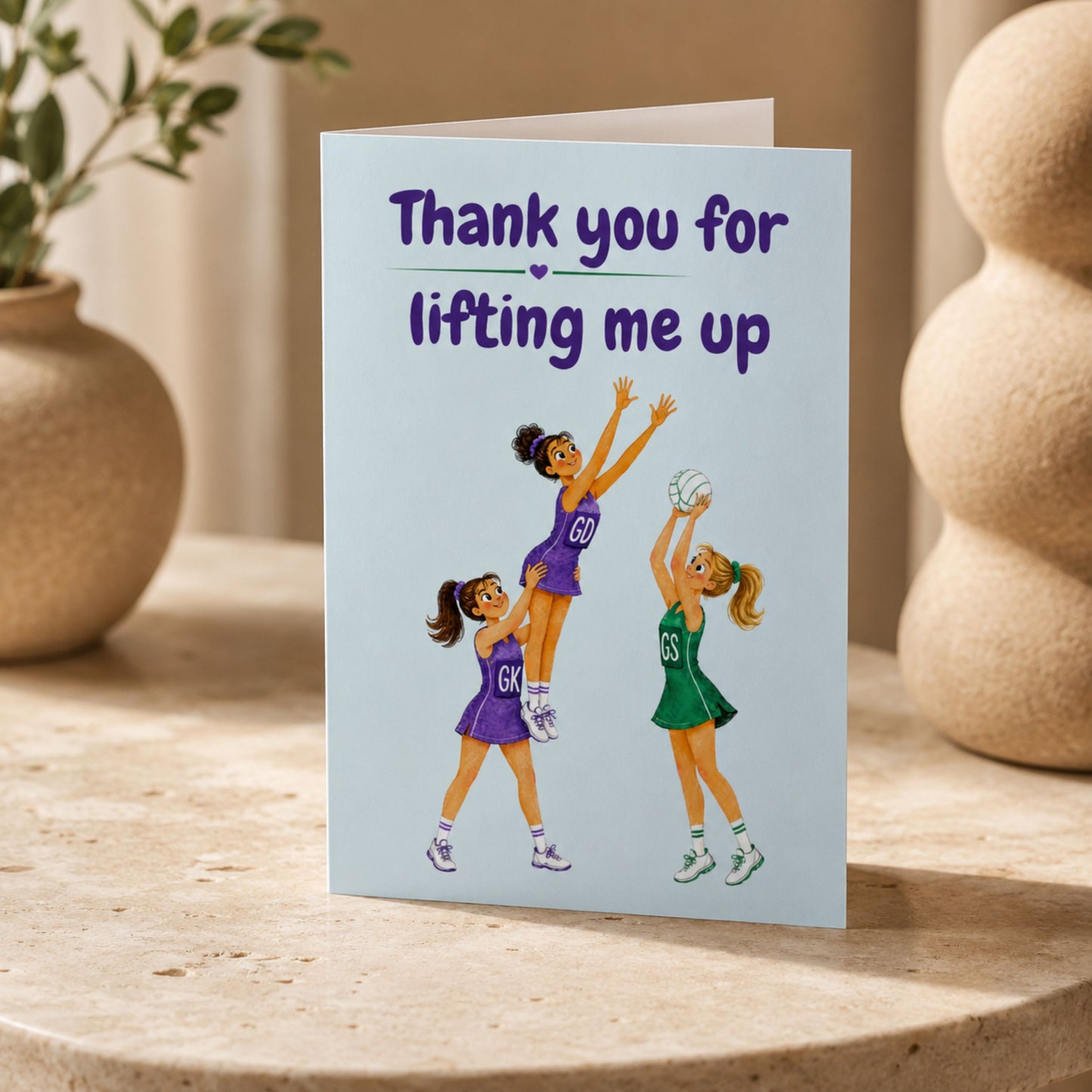 Thank You Card for Netball Players