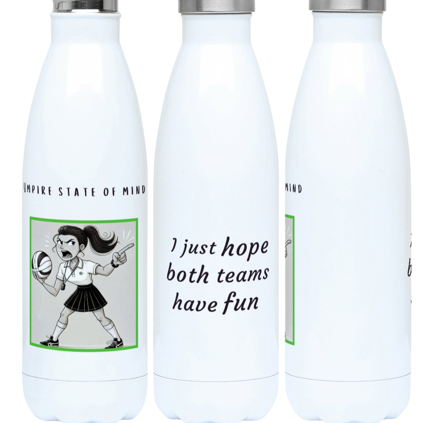 Netball Umpire Water Bottle - Netball Gift