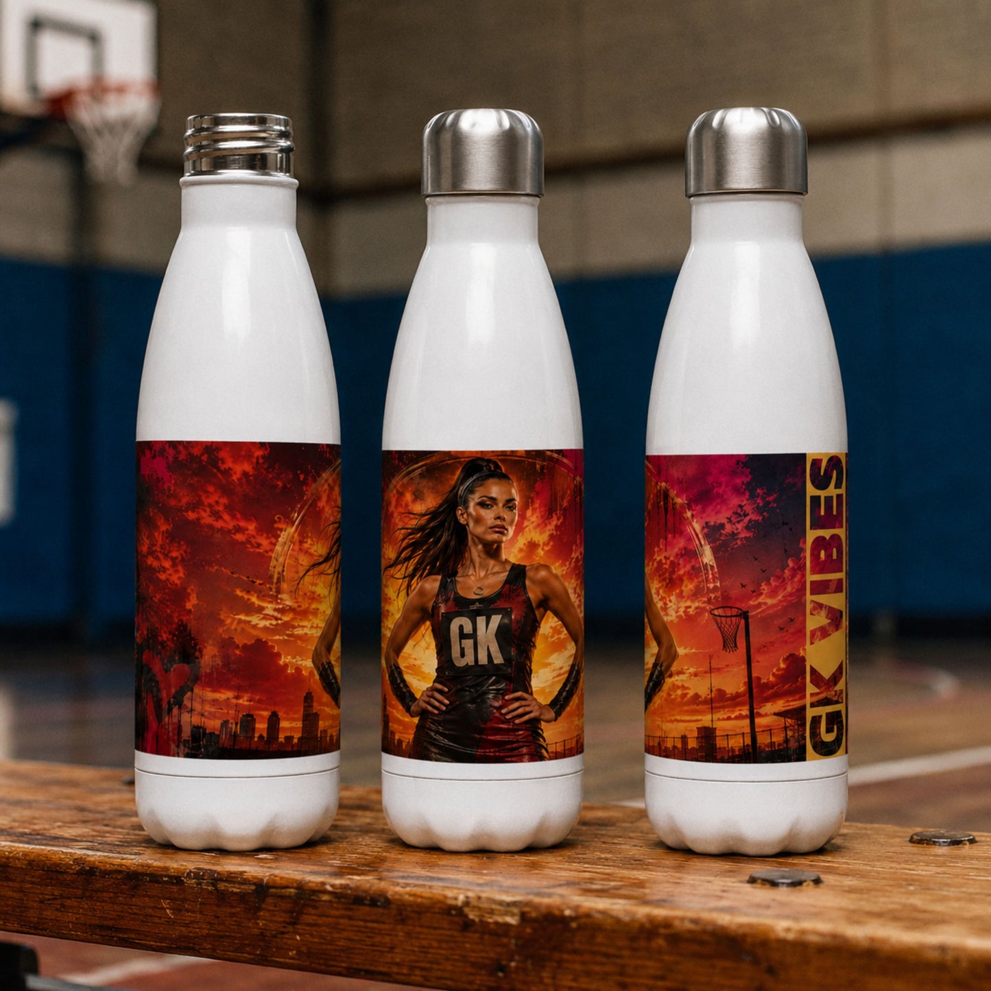 Netball Water Bottle Gift for GK Netball Players