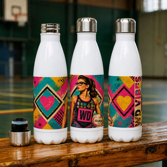 Netball Drinks Bottle Gift - WD Player Gift