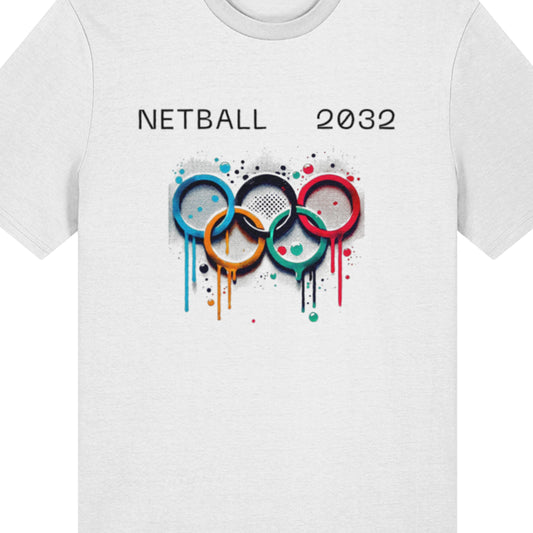 Netball 2032 Olympics Tee Shirt White
