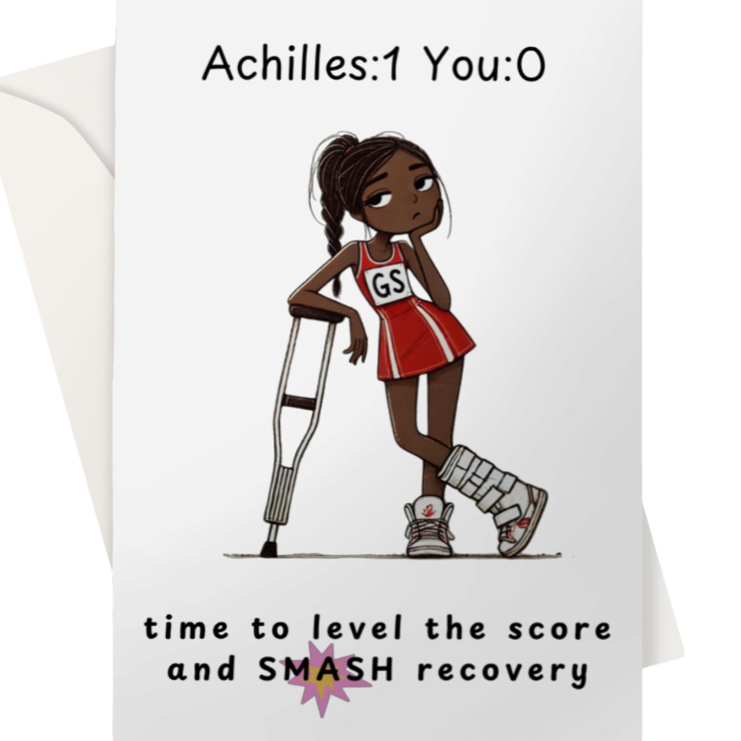 Netball Achilles Injury Get Well Soon Card