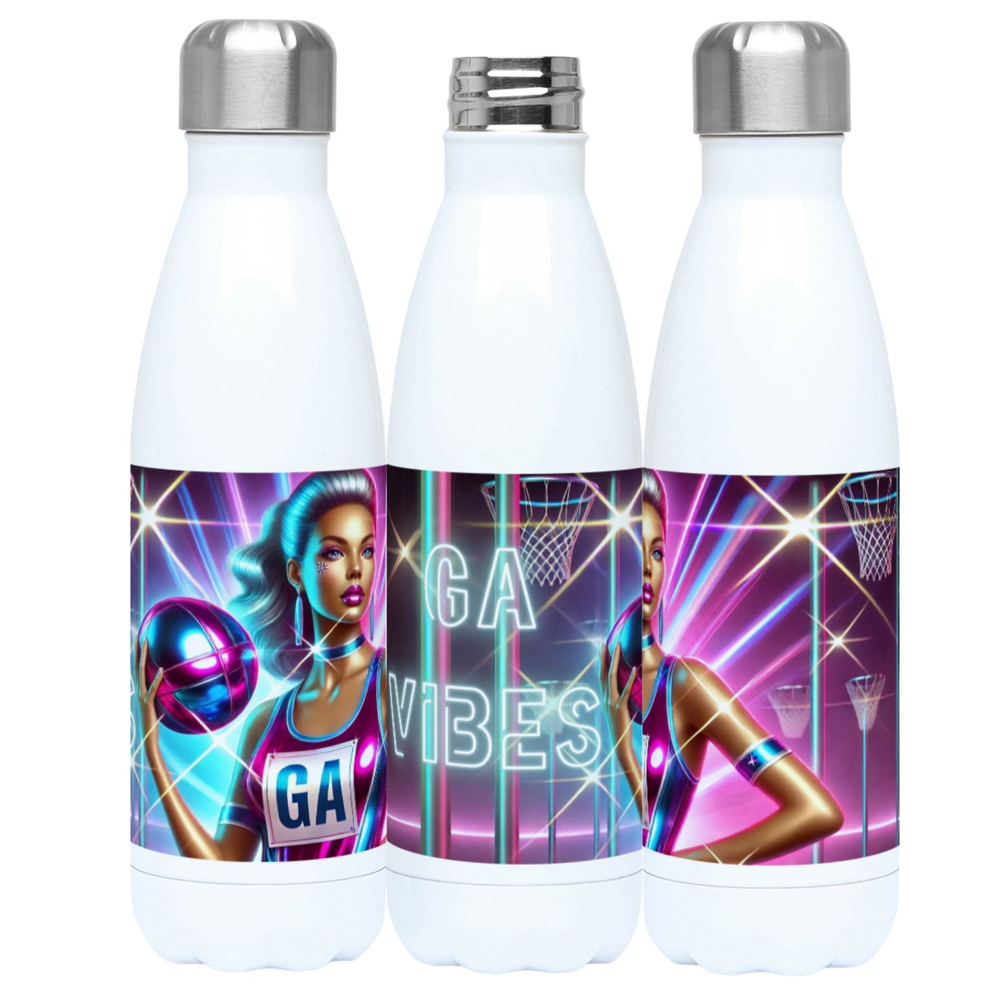 Netball Bottle - Gift For GA Goal Attack