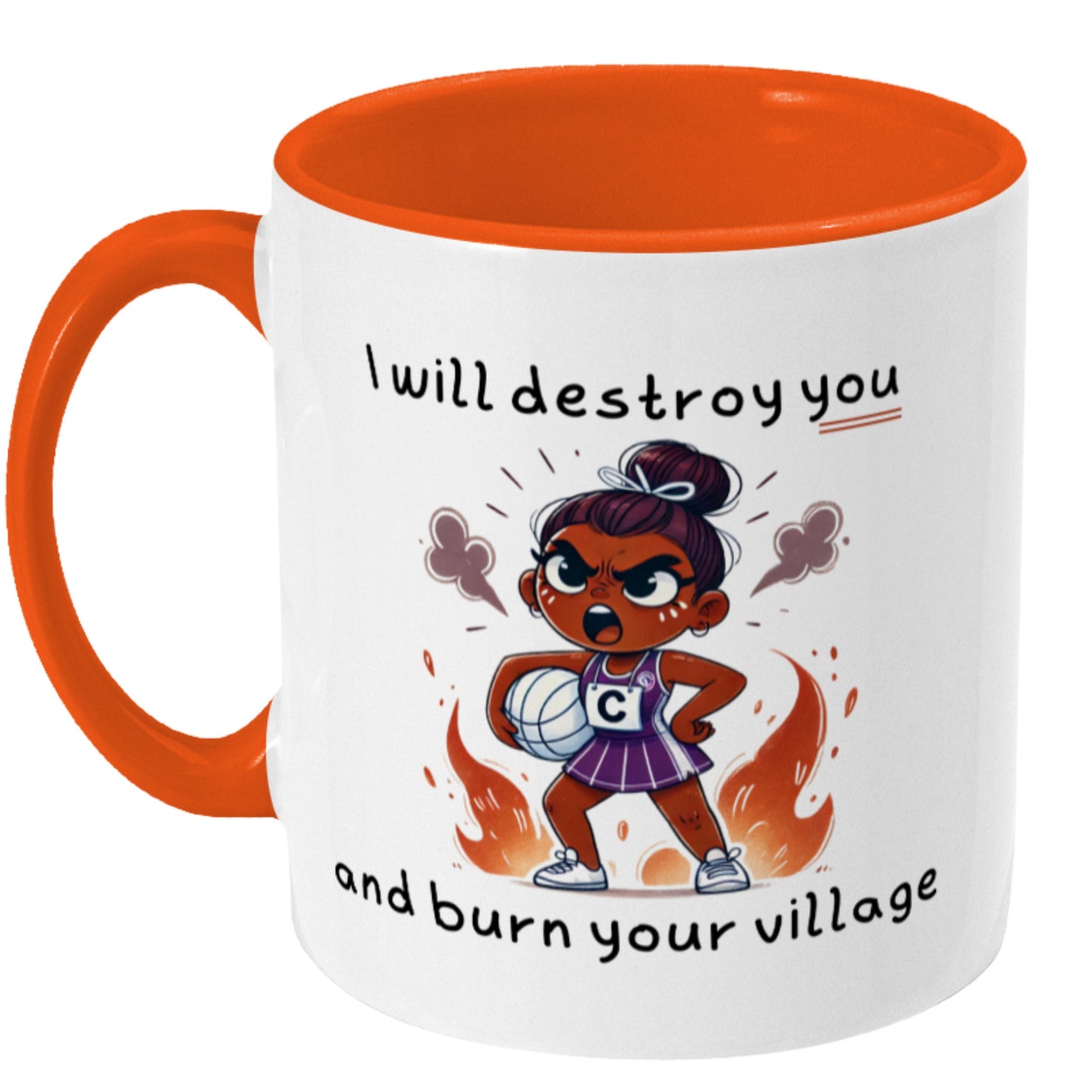 Netball Centre Gift Mug - Funny Netball Slogan