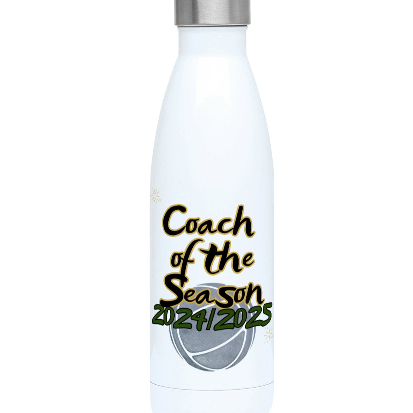 Netball Coach Award Water Bottle - Stainless Steel