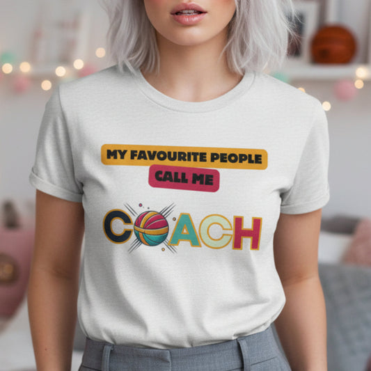 Netball Coach Slogan T-Shirt - Call Me Coach - Netball Clothing