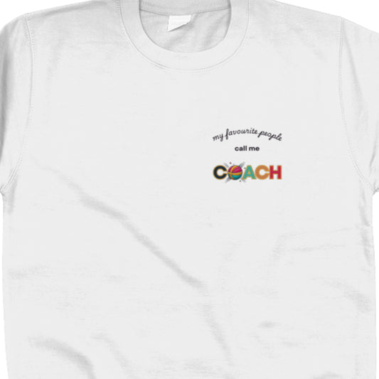 Netball Coach Top White Sweater