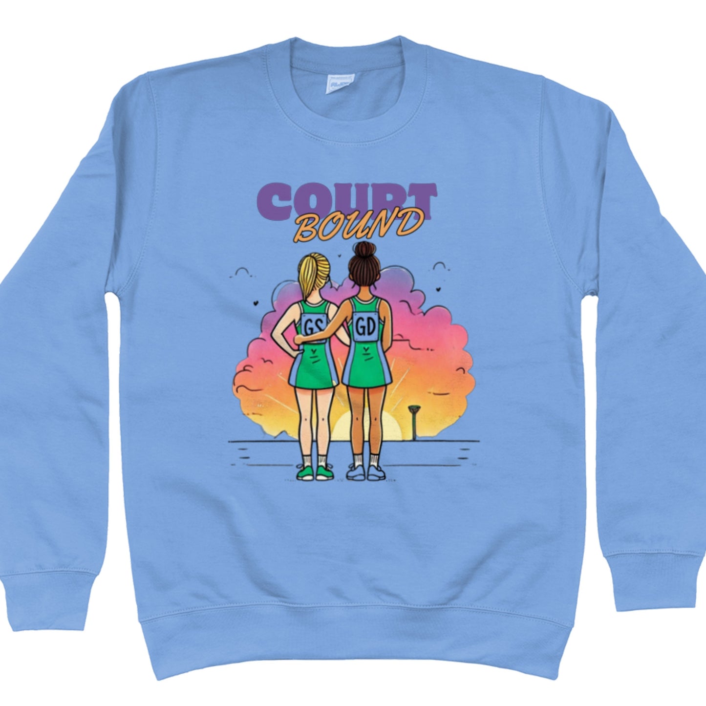 Netbal Sweatshirt Blue - Court Bound Slogan