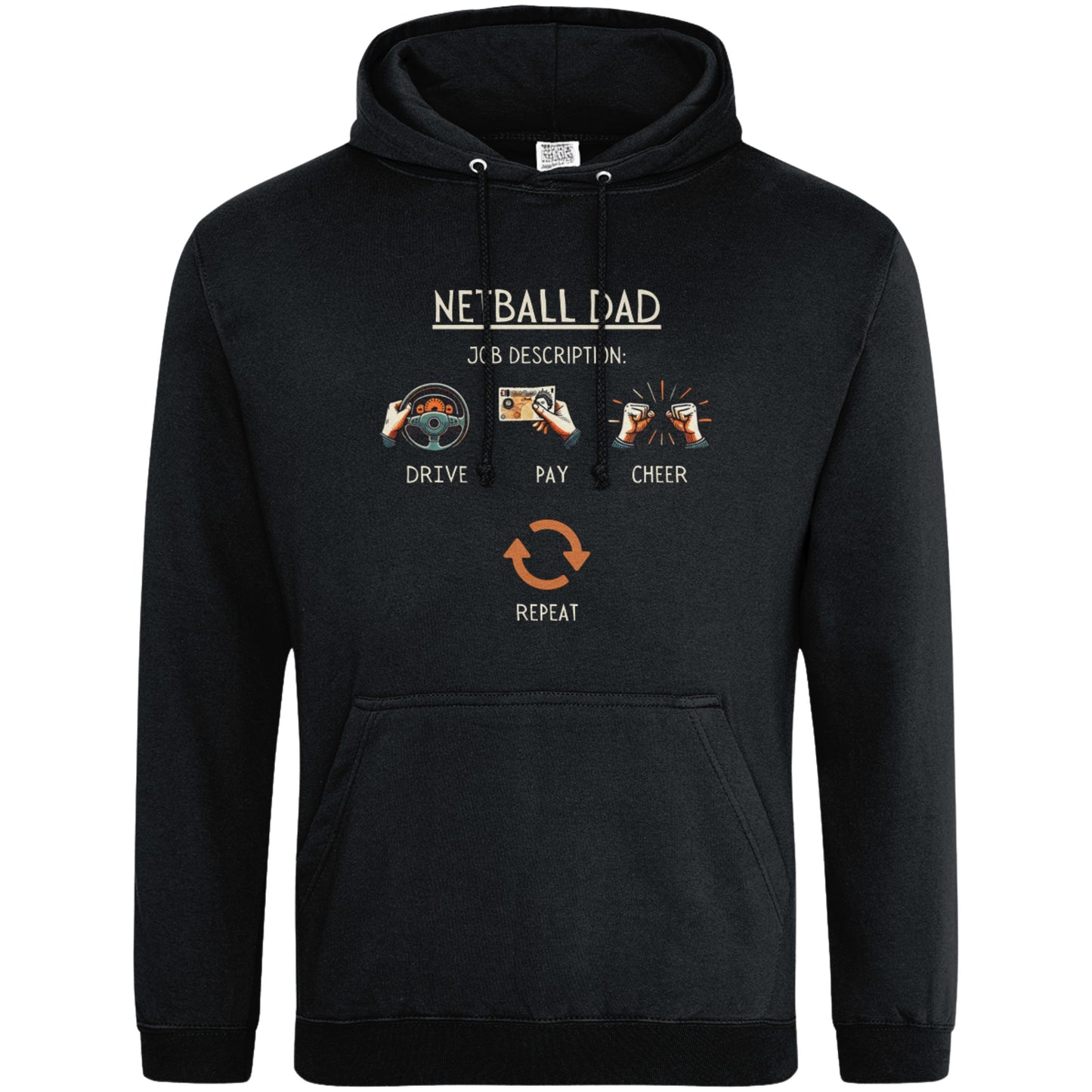Netball Dad Funny Hoodie - Netball Gift