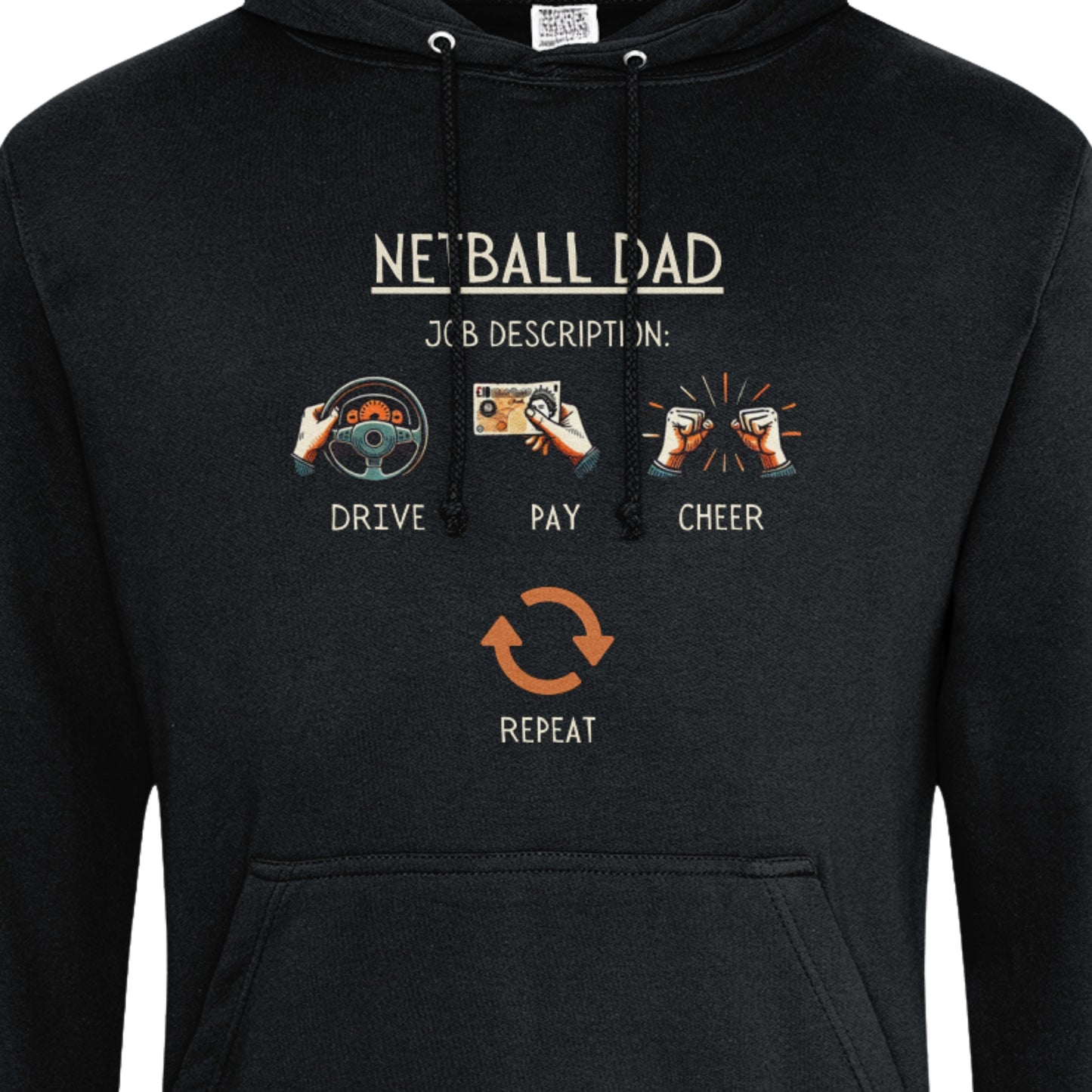 Netball Dad Funny Gift - Hoodie Top