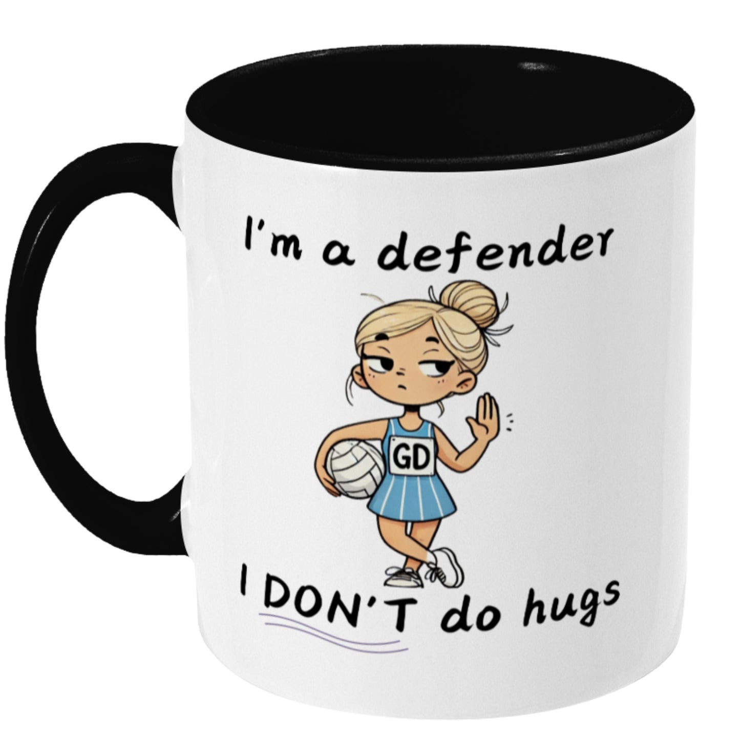 Netball Defender Mug - Funny Gift For Netballers