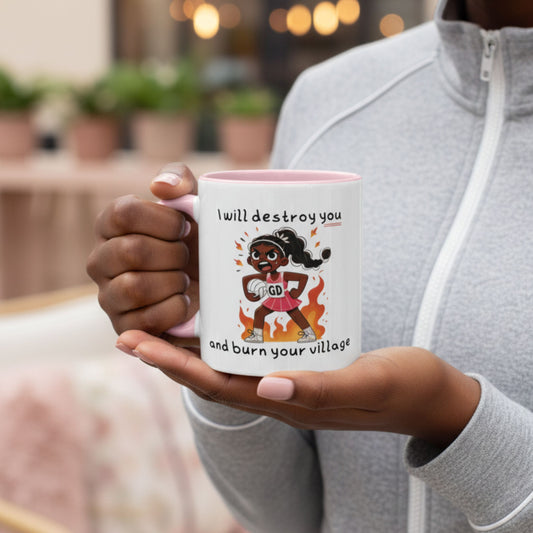 Netball Gifts - Funny Goal Defence Mug for Netball Players