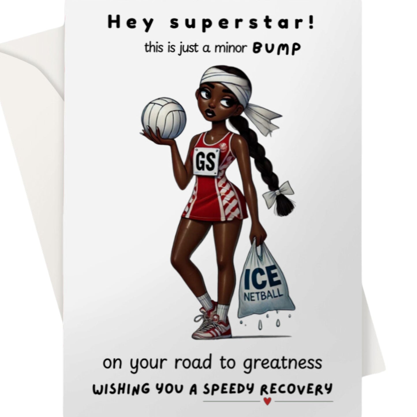 Netball Head Injury Get Well Soon Card