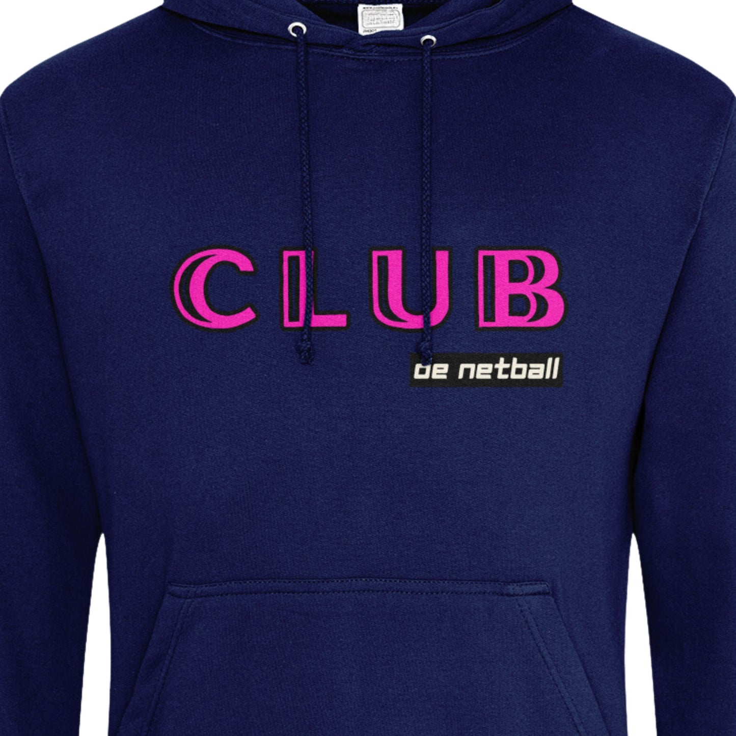 Netball Player Hoodie Top Blue Pink