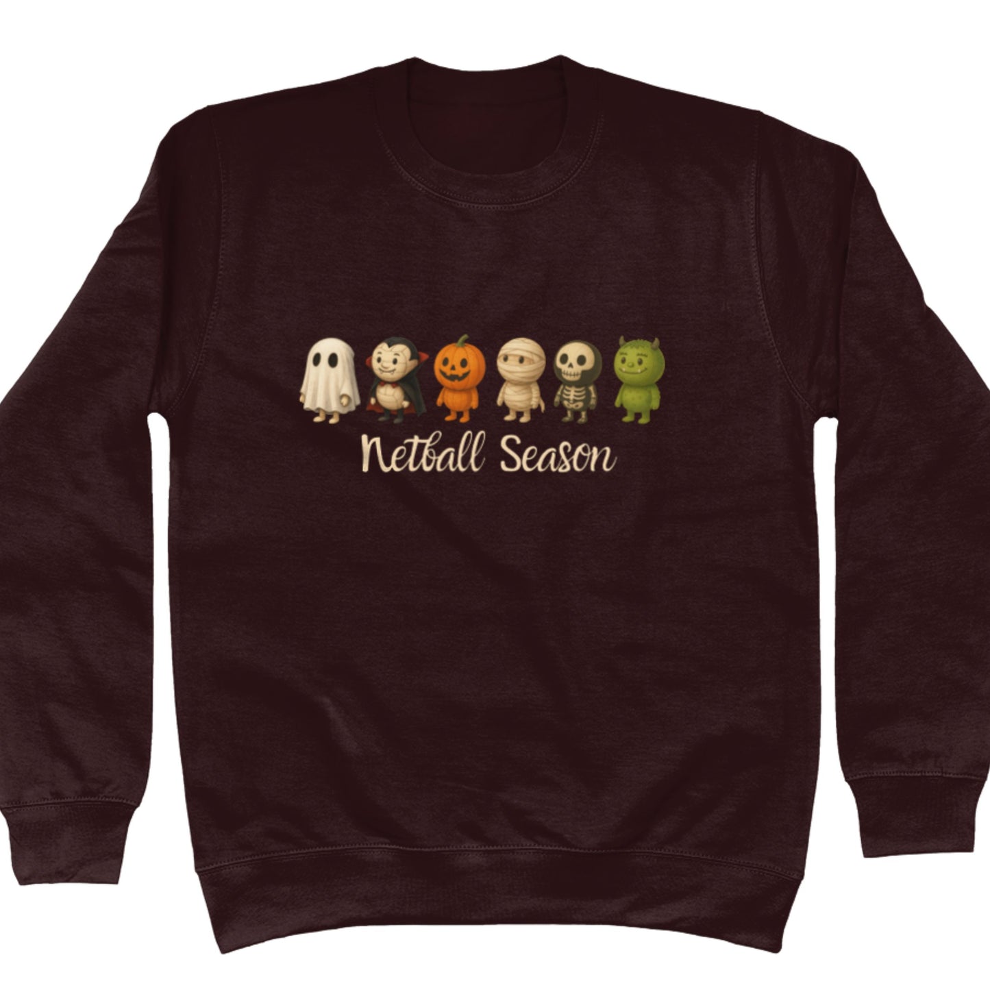 Brown Netball Sweatshirt - Halloween Jumper - Netball Clothing
