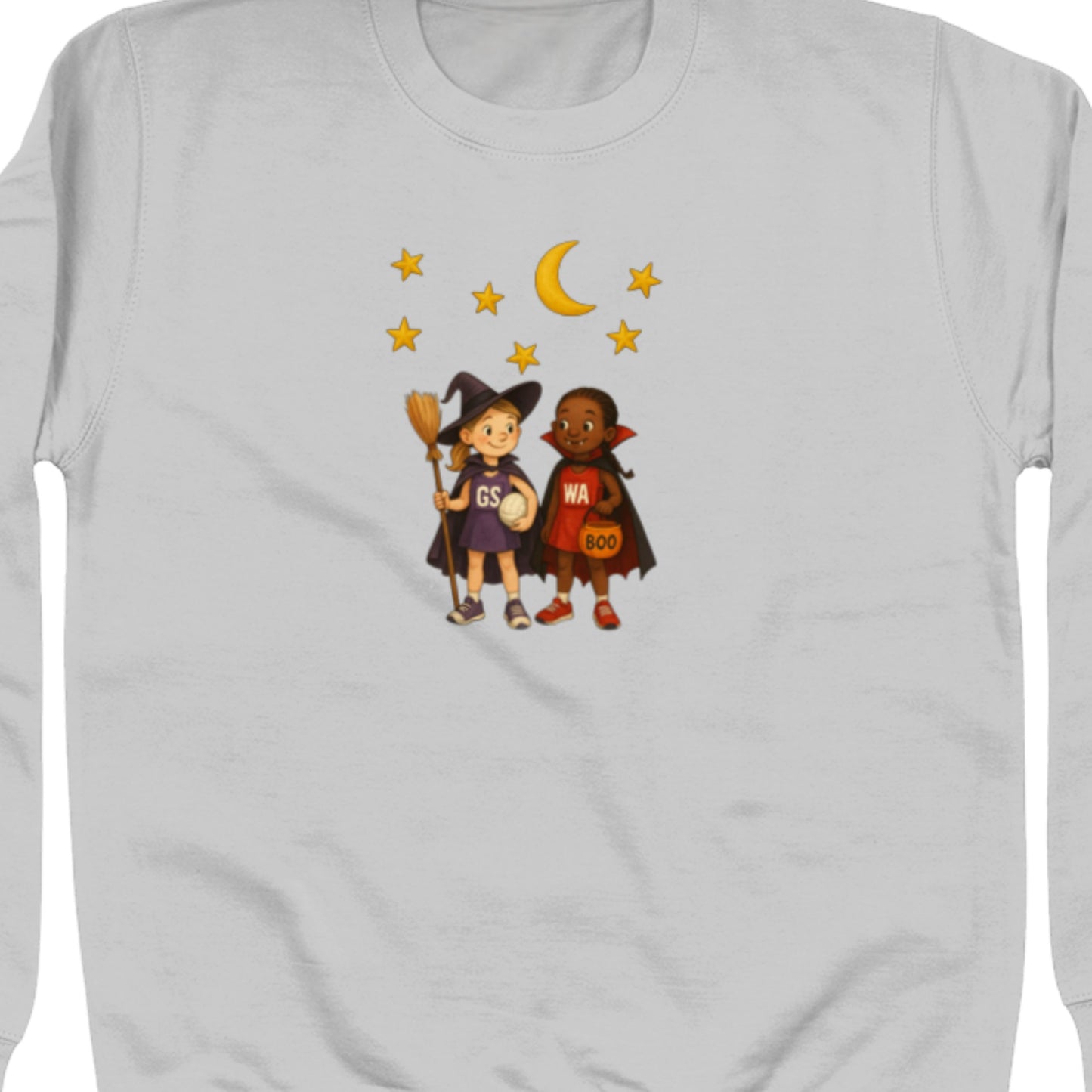 Cute Trick or Treat Netball Jumper - Halloween Netball Sweatshirt