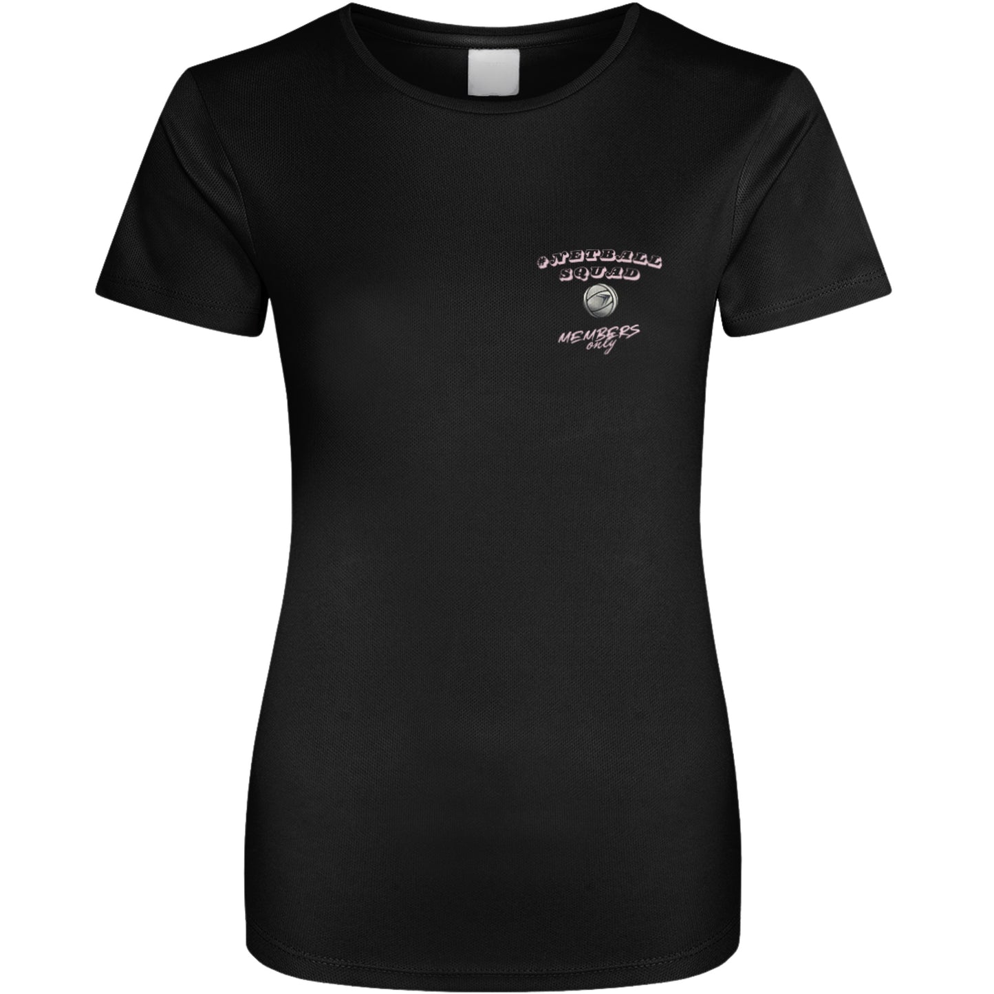 Netball Performance Top - Black Netball Squad Training Shirt