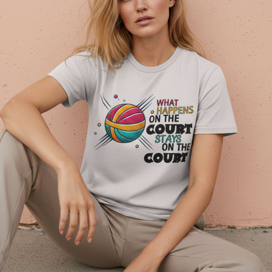 Netball Gifts - Netball Court Slogan Adult T-Shirt