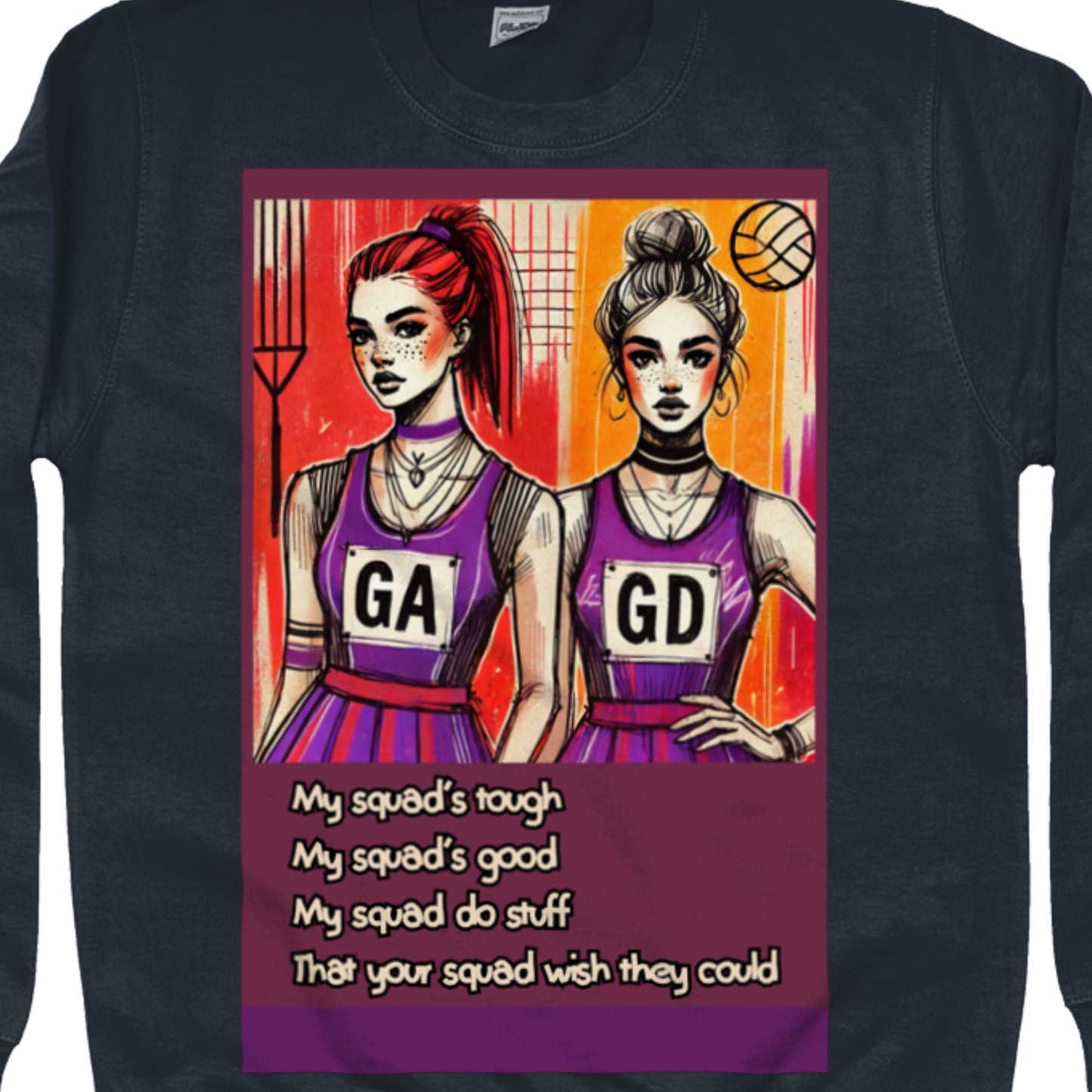 Netball Squad Sweatshirt - Player Gift